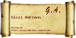 Giczi Adrienn névjegykártya